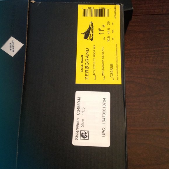 Cole Haan Men's ZeroGrand 4ZG Stitchlite Water Resistant Boots 11.5M NIB - Picture 7 of 8